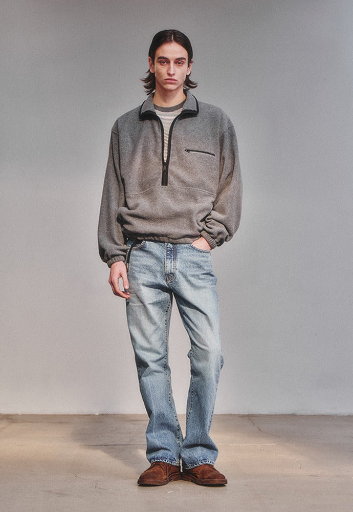 Art if acts - Fleece Half Zip Pullover (Grey) product image 1 | TRAB K-Fashion Australia