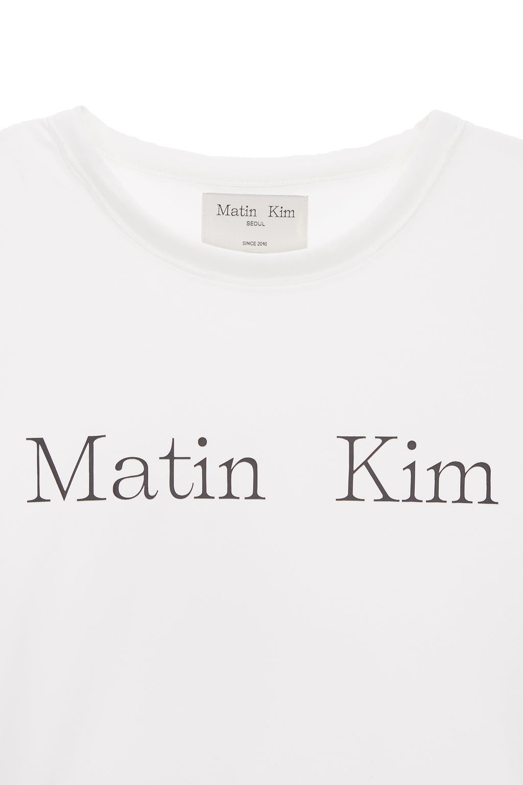 Matin Kim - Logo Crop Top (White) product image 3 | TRAB K-Fashion Australia