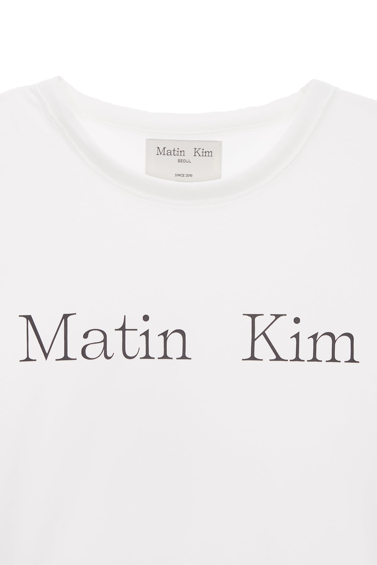 Matin Kim - Logo Crop Top (White) product image 3 | TRAB K-Fashion Australia