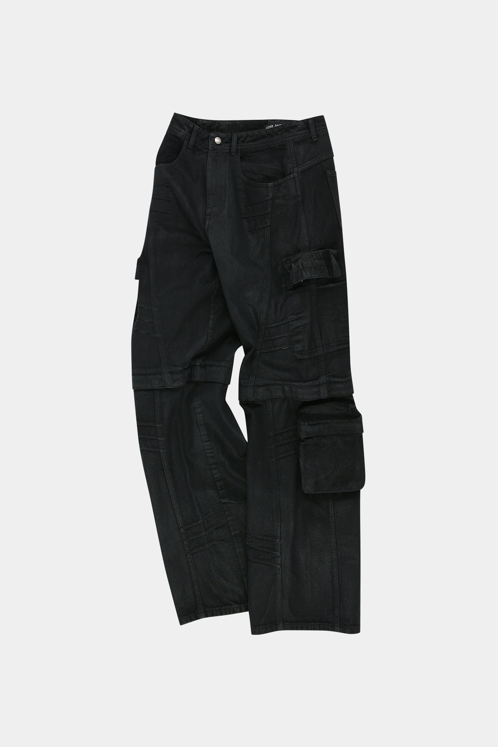 Andersson Bell - Cargo Coated Wide-Leg Jeans (Black) product image 7 | TRAB K-Fashion Australia