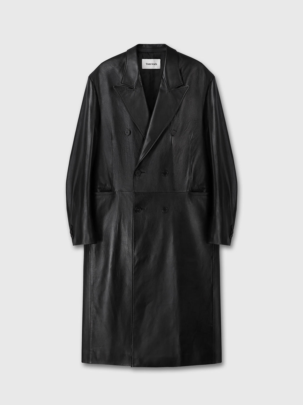 Tonywack - Nappa Leather Double-Breasted Coat (Black) product image 8 | TRAB K-Fashion Australia