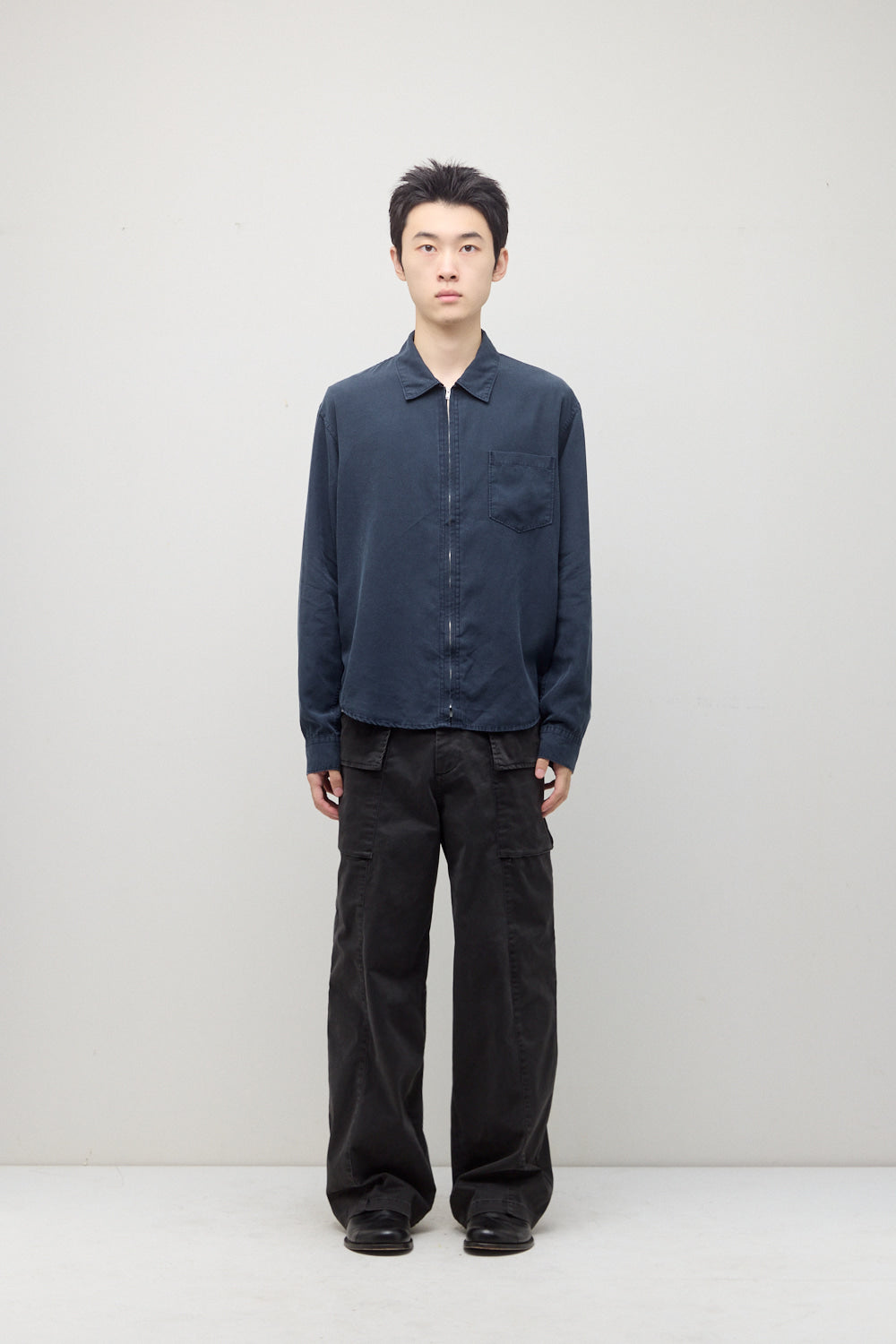 Hatchingroom - Zip Shirt (Bleached Navy) product image 6 | TRAB K-Fashion Australia