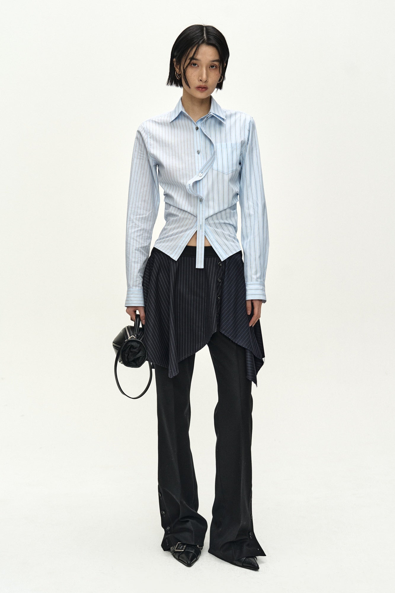 Andersson Bell - Split-Stripe Contour Shirt (blue) (Blue) product image 2 | TRAB K-Fashion Australia