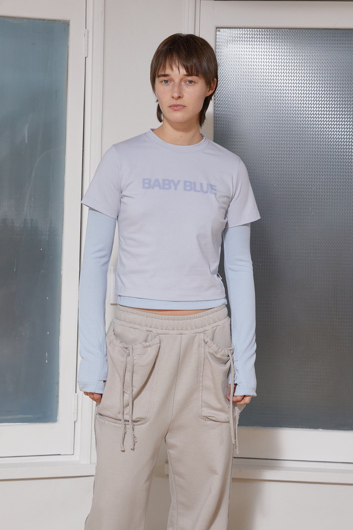 Matin Kim - Color Name Printing Top (Light Blue) product image 9 | TRAB K-Fashion Australia