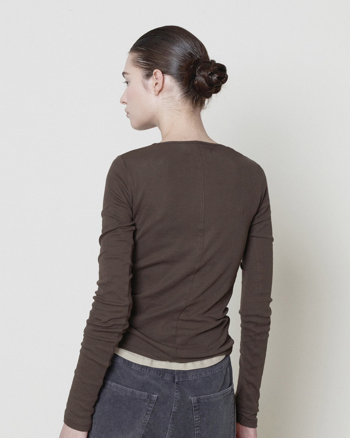 Brownyard - Ribbed Long Sleeve (Dark Brown) product image 2 | TRAB K-Fashion Australia