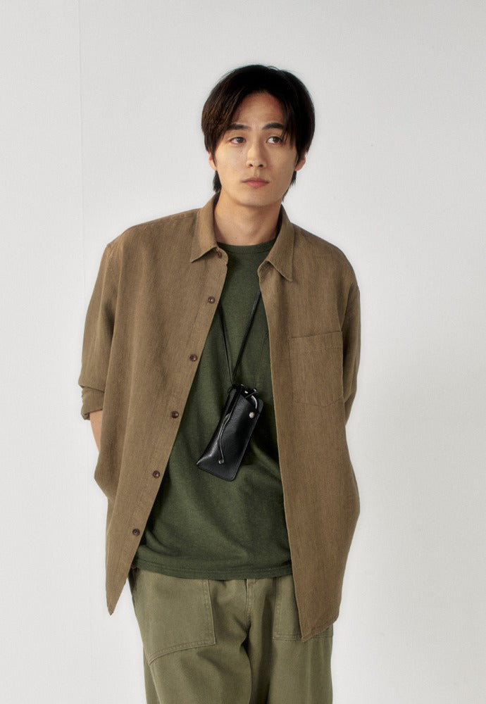 Art if acts - Washed Linen Shirt (Khaki) product image 1 | TRAB K-Fashion Australia