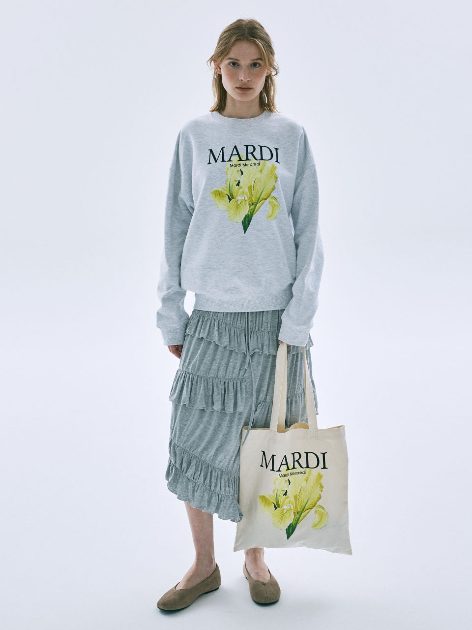 Mardi Mercredi - Canvas Bag Lilies 06 (Cream) product image 1 | TRAB K-Fashion Australia