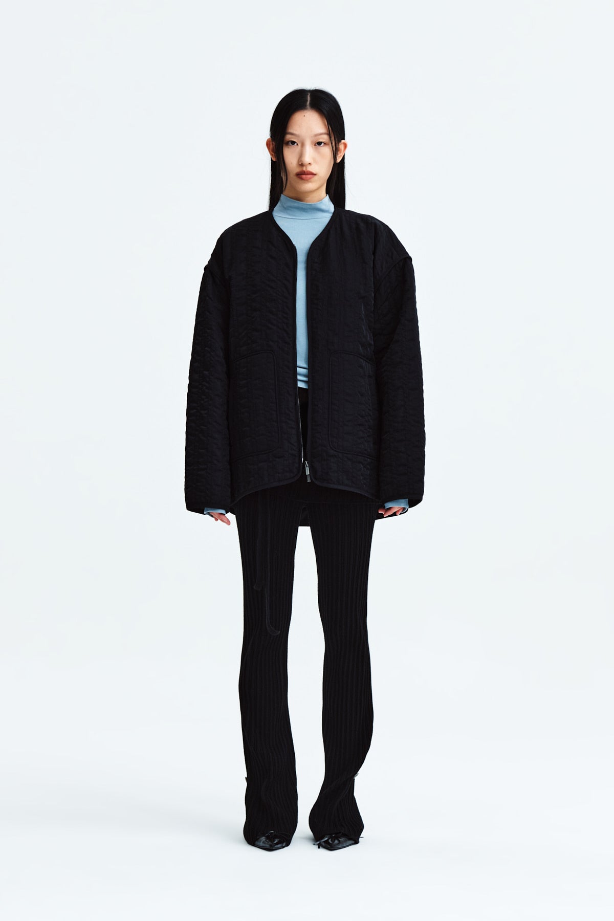 Matin Kim - Warm Up Quilting Jumper (Black) product image 6 | TRAB K-Fashion Australia