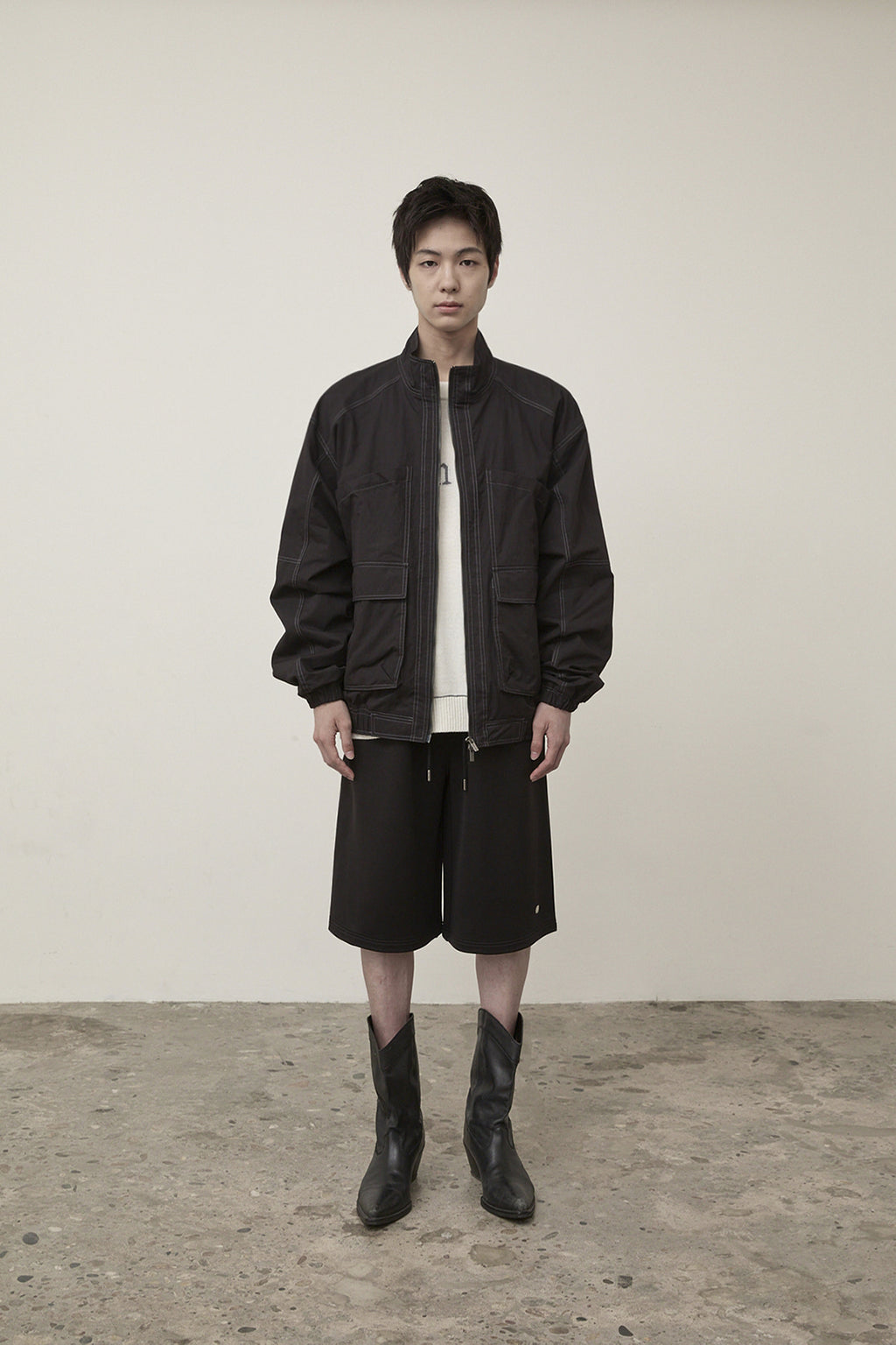 Matin Kim - Utility Bomber Jumper (Black) product image 5 | TRAB K-Fashion Australia
