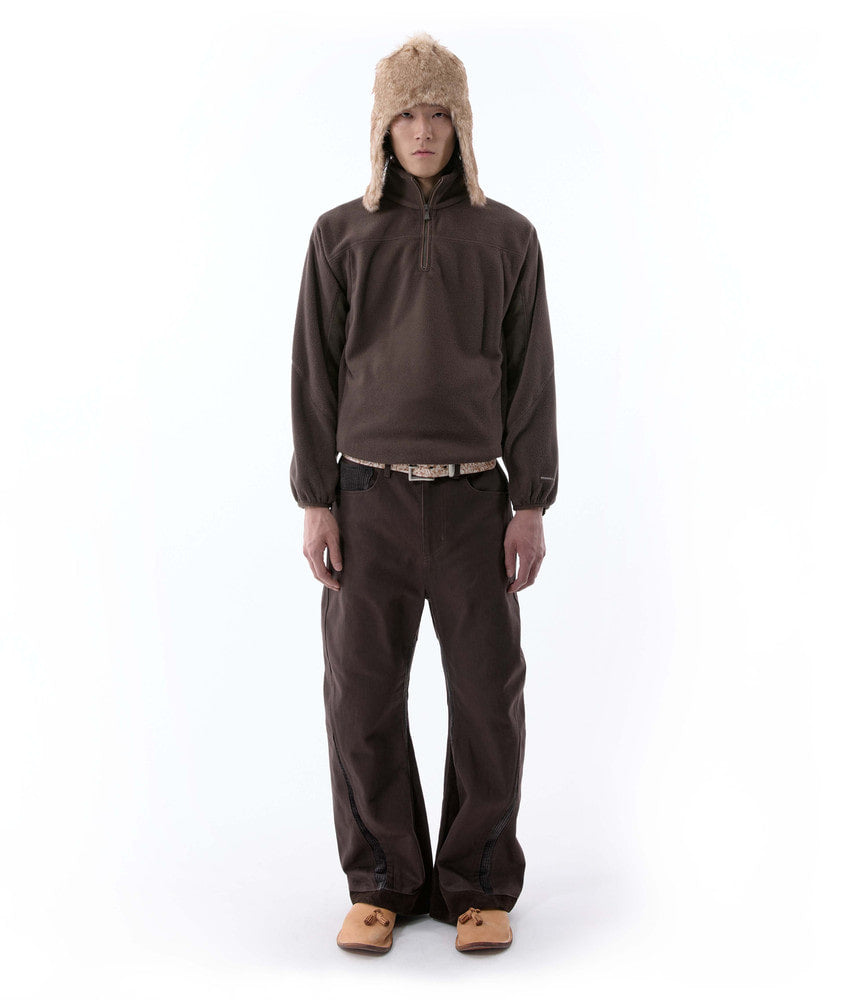 XLIM - Ep.10 01 Half-Zip Up (Brown) product image 1 | TRAB K-Fashion Australia