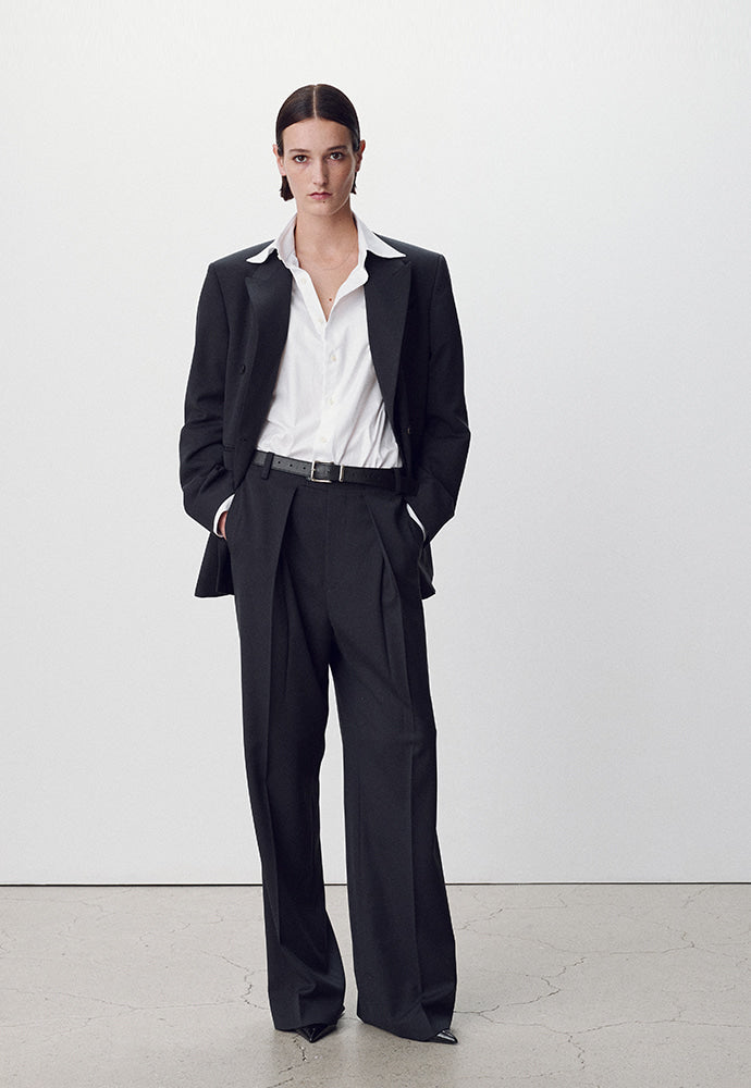 Tonywack - Wool Twill Double-Breasted Tailored Blazer (Carbon Grey) product image 4 | TRAB K-Fashion Australia