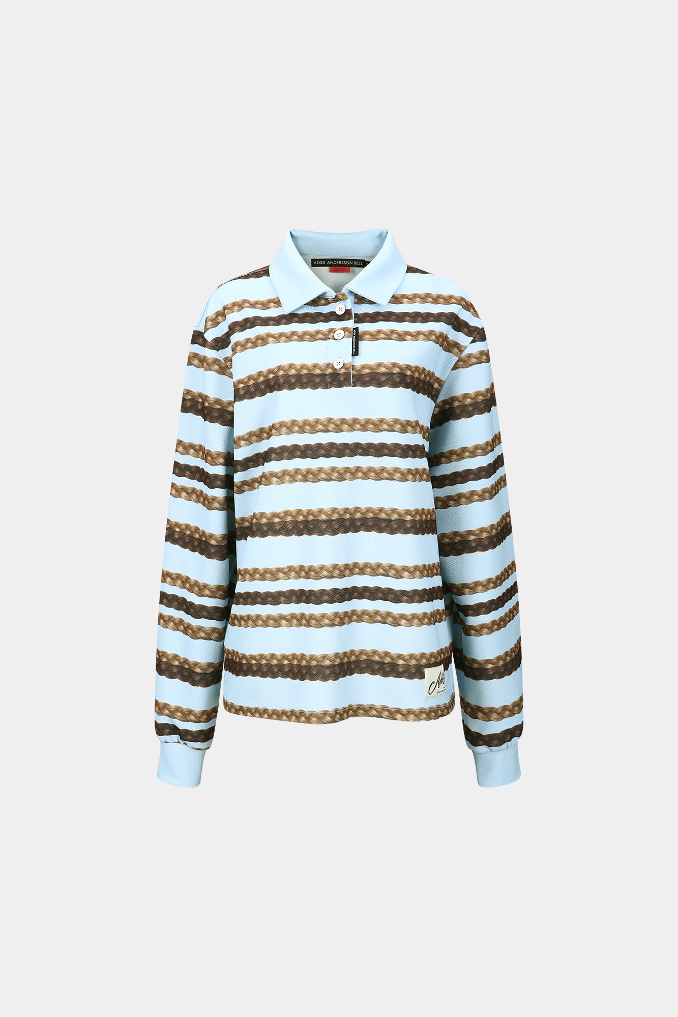 Andersson Bell - Hair Braid Stripe Collar T-Shirt (Blue) product image 9 | TRAB K-Fashion Australia