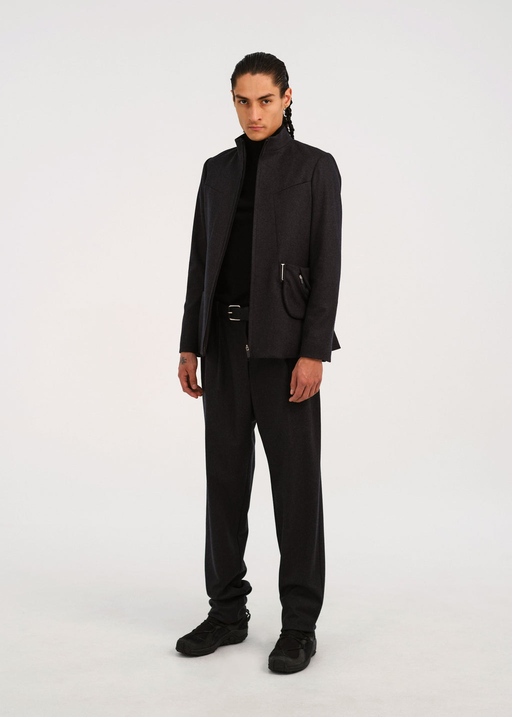 Hyein Seo - Suit Jacket w/ Waist Bag (Dark Grey) product image 5 | TRAB K-Fashion Australia