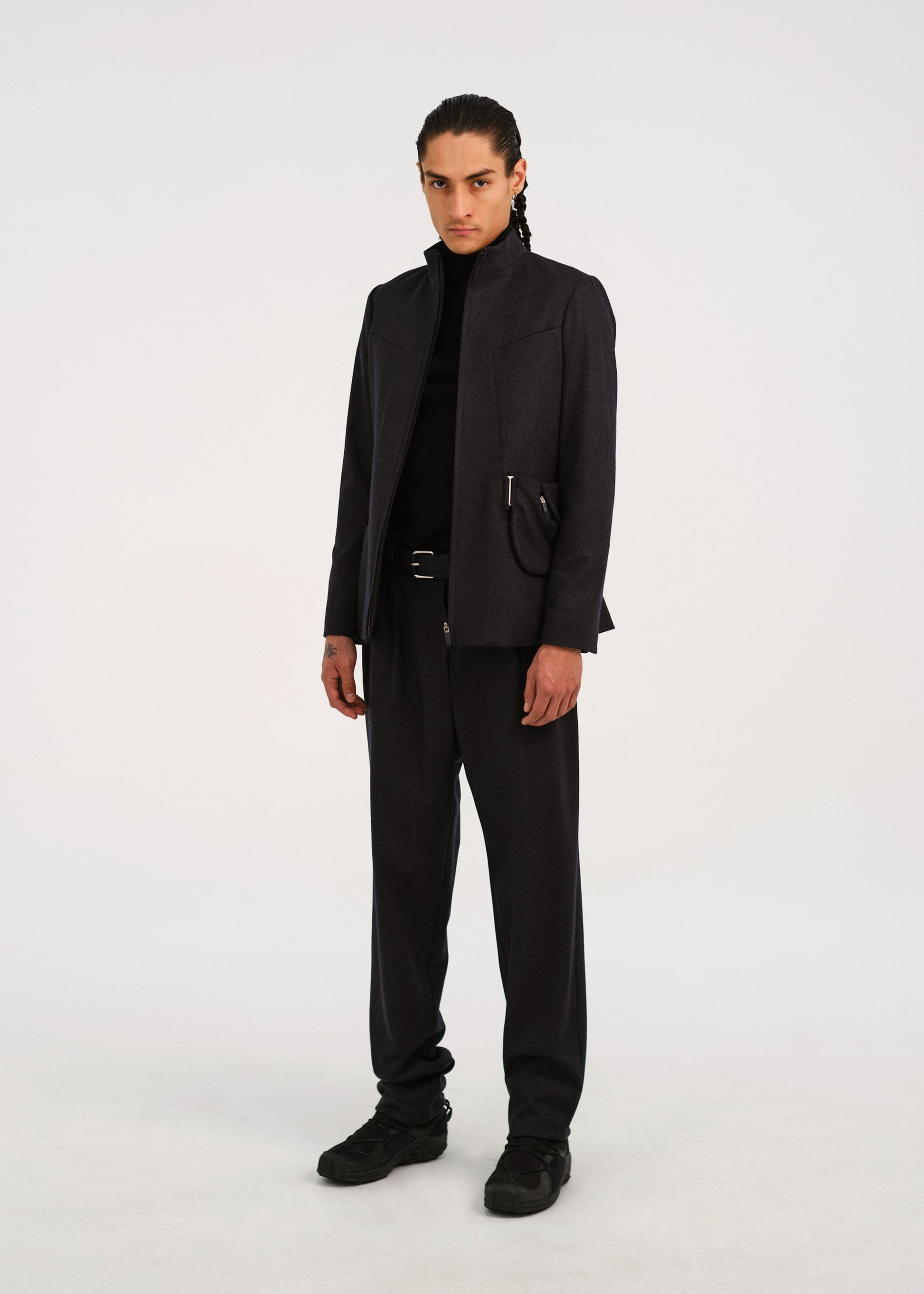 Hyein Seo - Suit Jacket w/ Waist Bag (Dark Grey) product image 5 | TRAB K-Fashion Australia