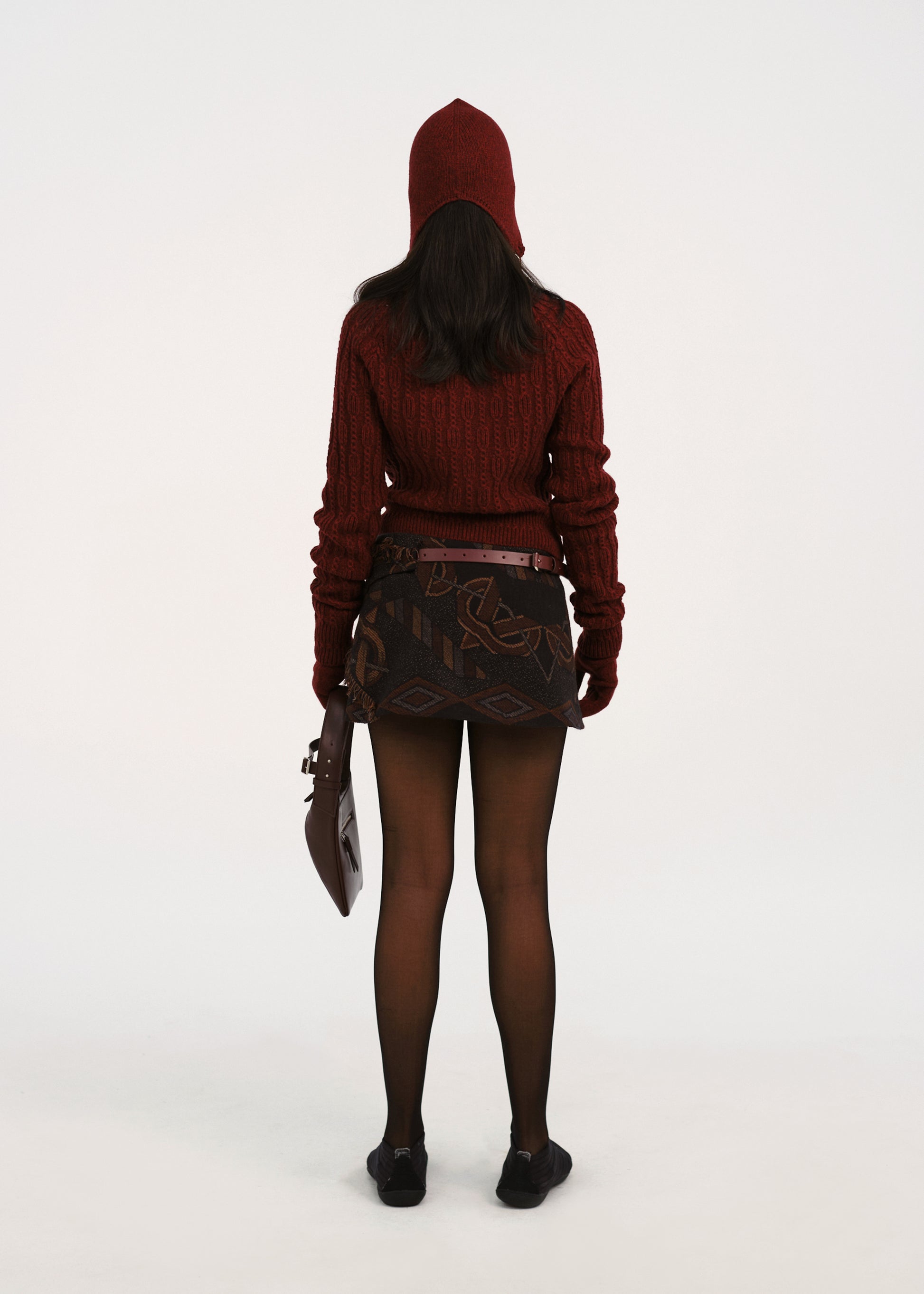 Hyein Seo - Cinched Pocket Skirt w/ Leather Belt (Brown) product image 7 | TRAB K-Fashion Australia