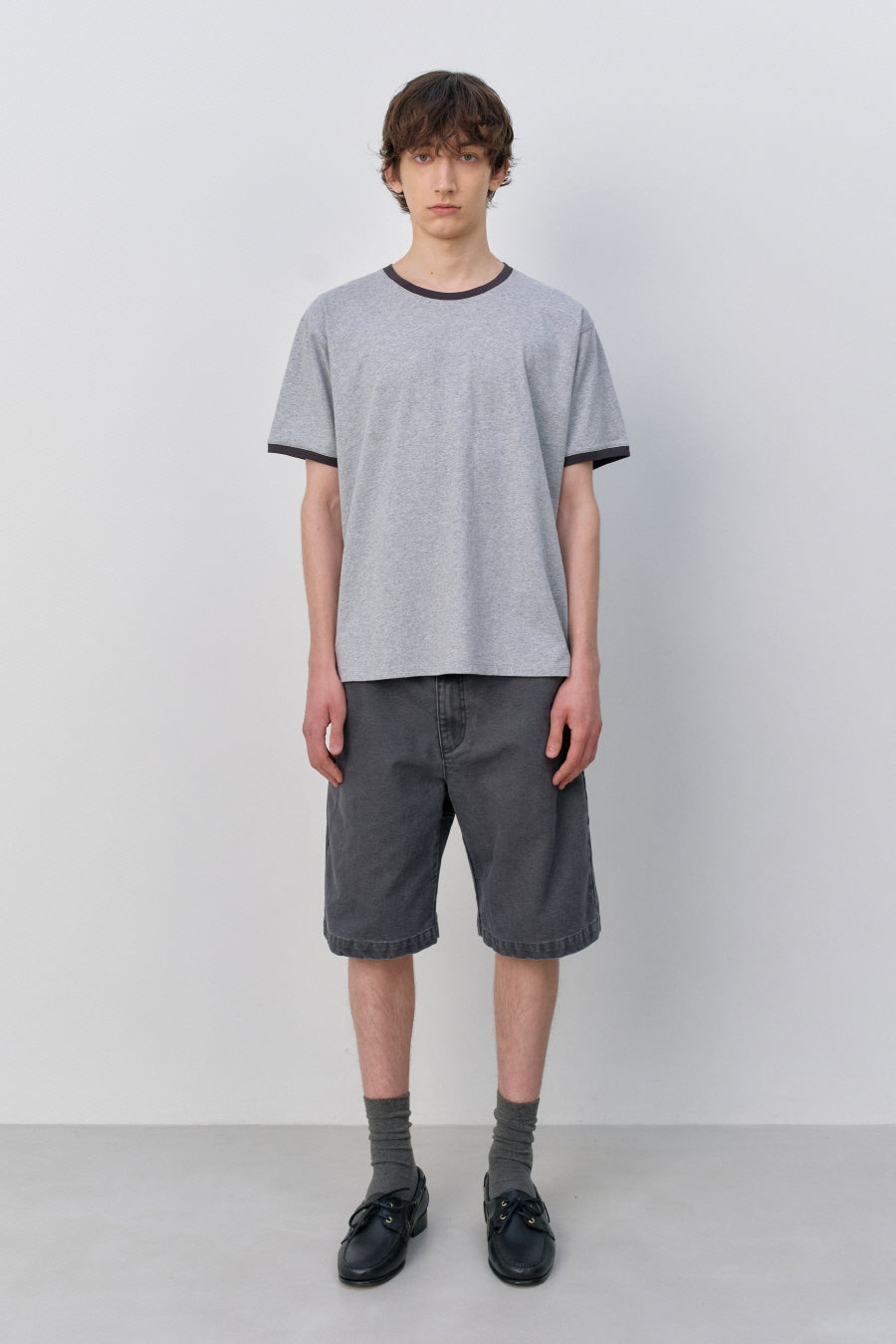 Insilence - Duck Cotton Stand-Up Shorts (Faded Grey) product image 1 | TRAB K-Fashion Australia