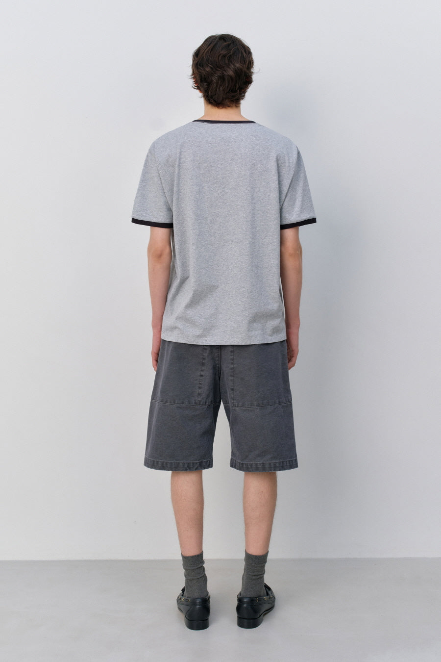 Insilence - Ringer T-shirt (Melange Grey) product image 4 | TRAB K-Fashion Australia