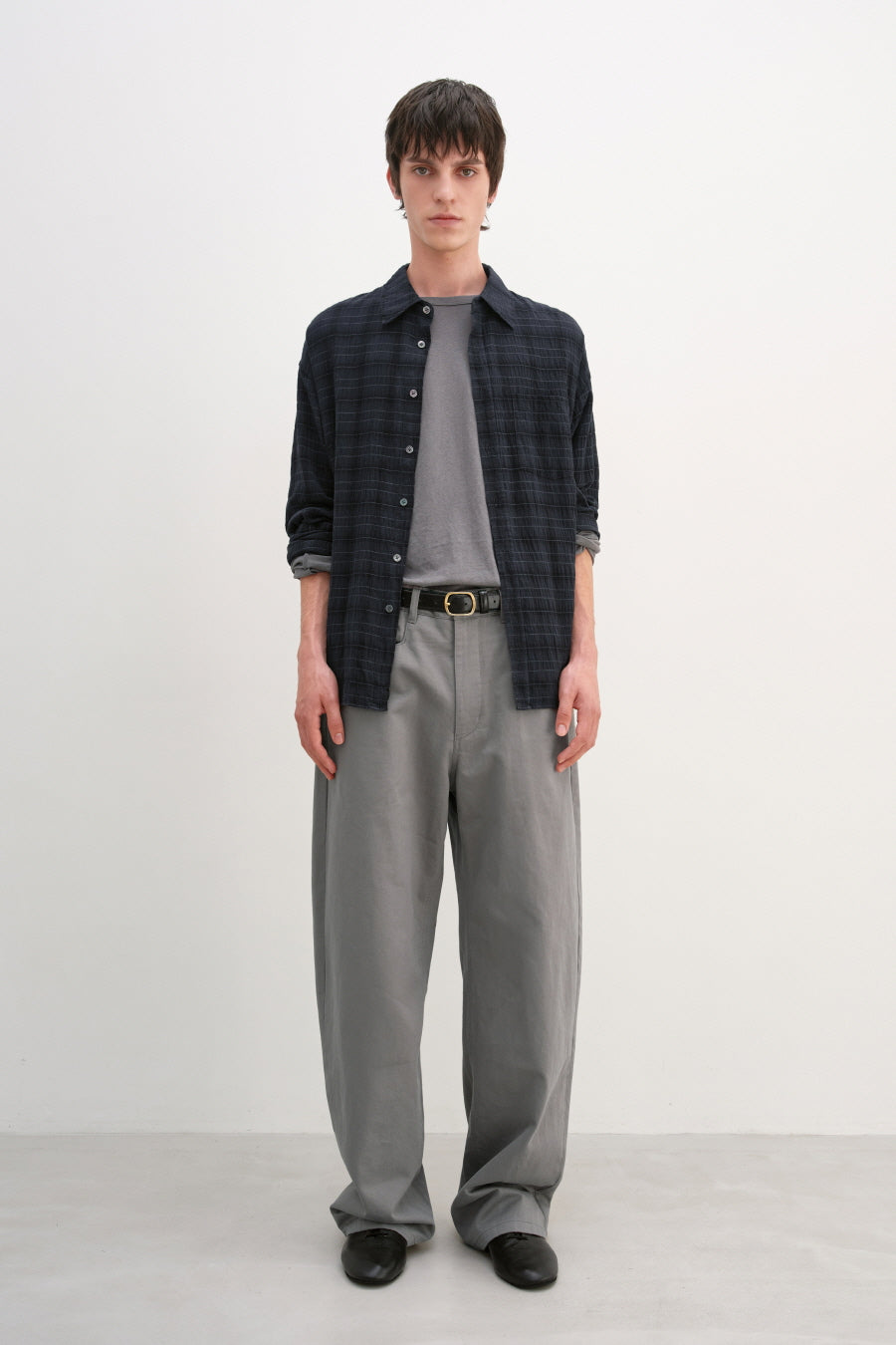 Insilence - Curved Chino Pants (Grey) product image 1 | TRAB K-Fashion Australia
