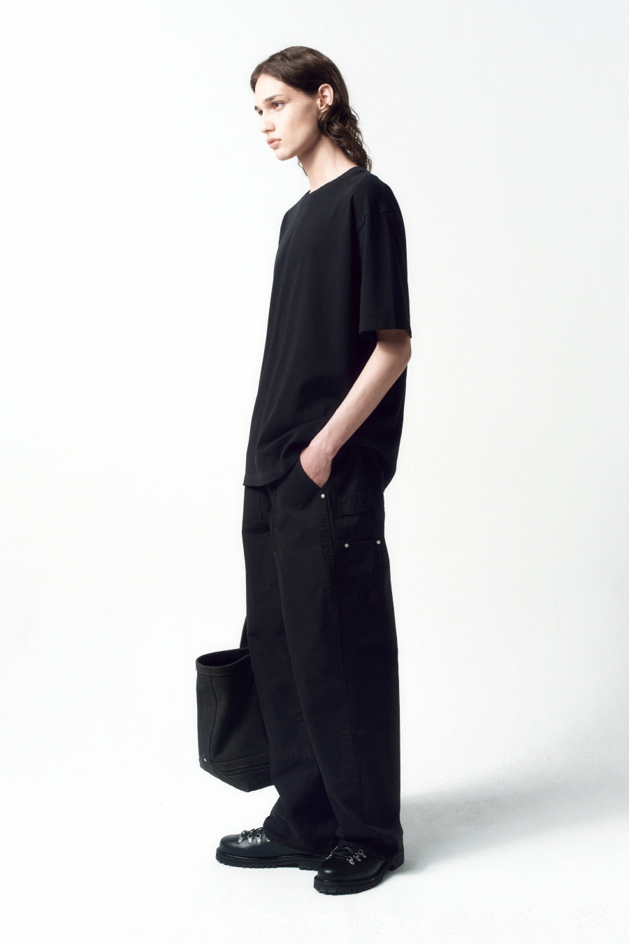 Insilence - Duck Cotton Double Knee Pants (Black) product image 2 | TRAB K-Fashion Australia