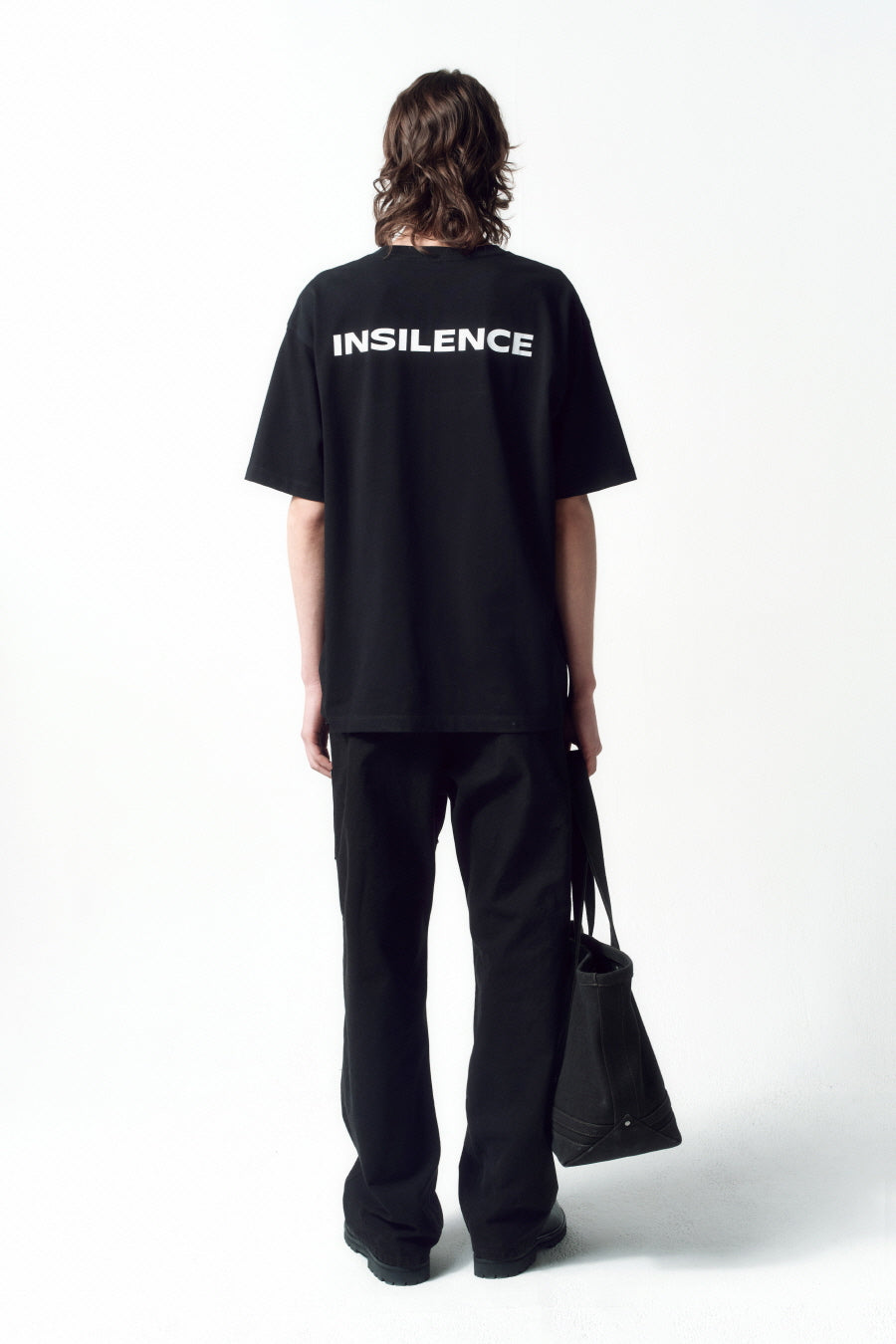 Insilence - Back Print Logo T-Shirt (Black) product image 5 | TRAB K-Fashion Australia