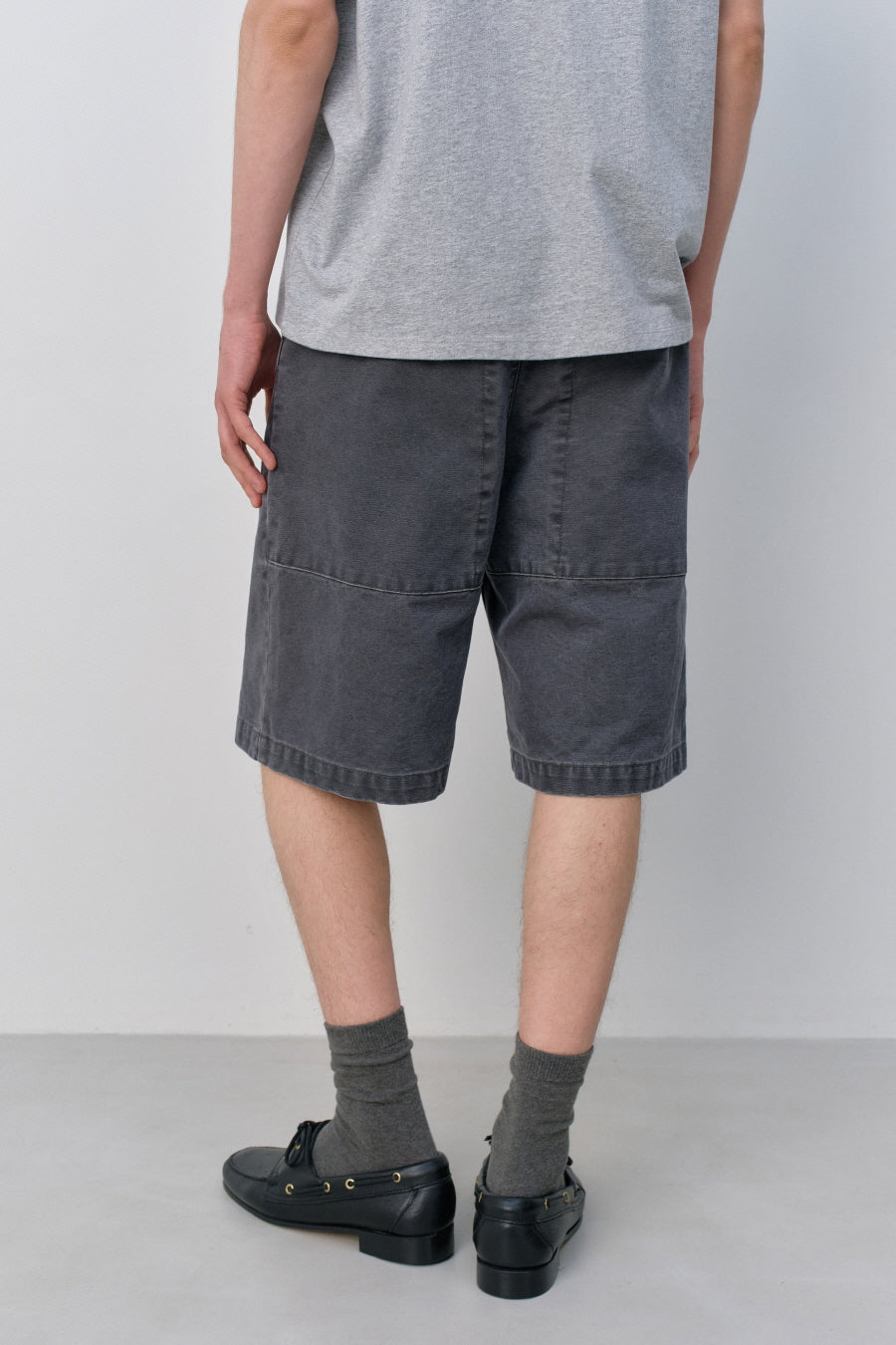 Insilence - Duck Cotton Stand-Up Shorts (Faded Grey) product image 5 | TRAB K-Fashion Australia