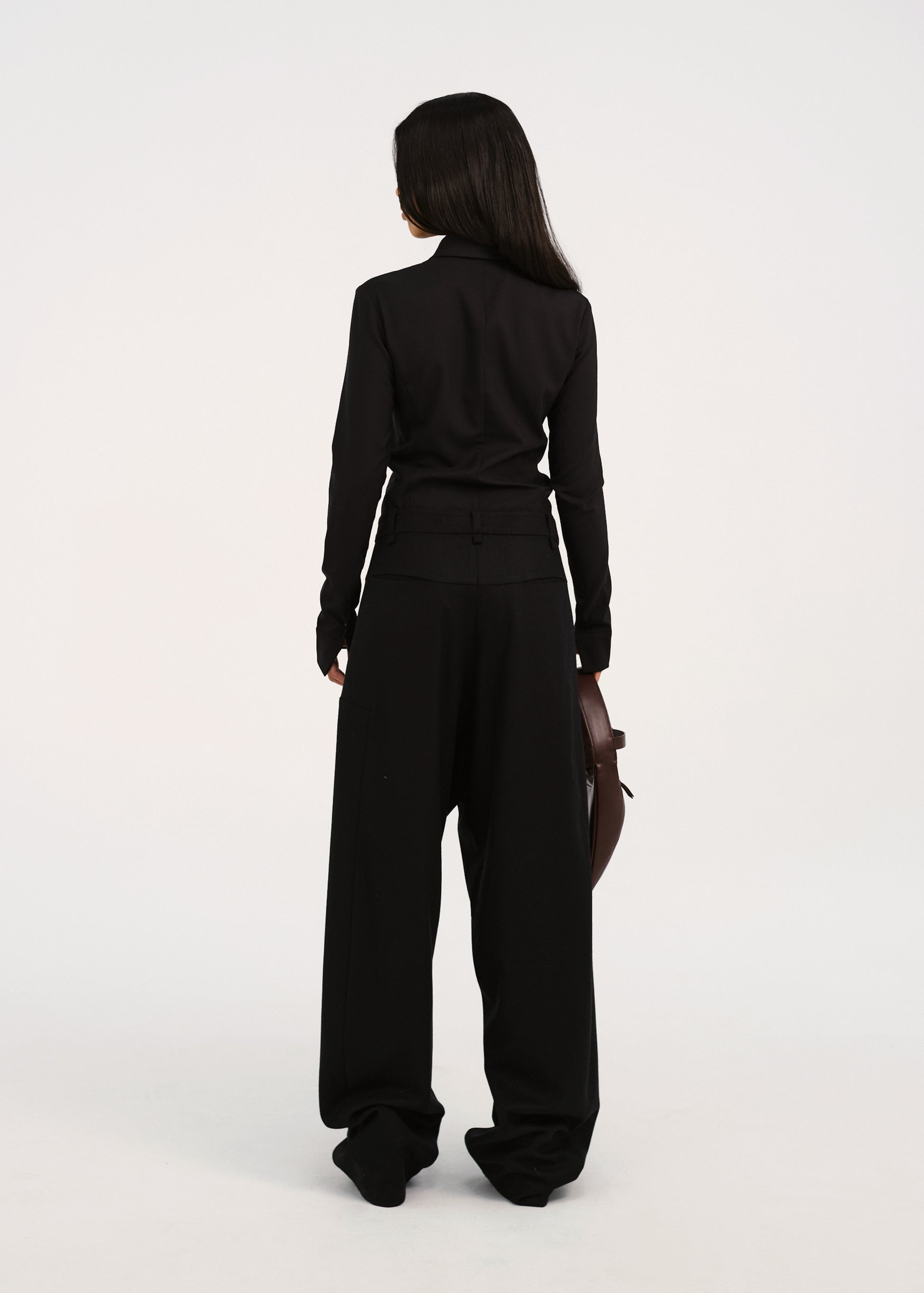 Hyein Seo - Slim Wool Shirts (Black) product image 4 | TRAB K-Fashion Australia