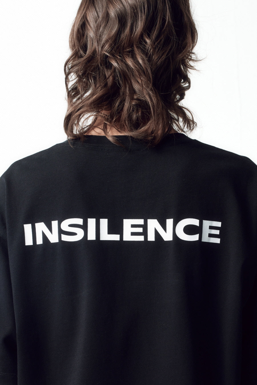 Insilence - Back Print Logo T-Shirt (Black) product image 4 | TRAB K-Fashion Australia
