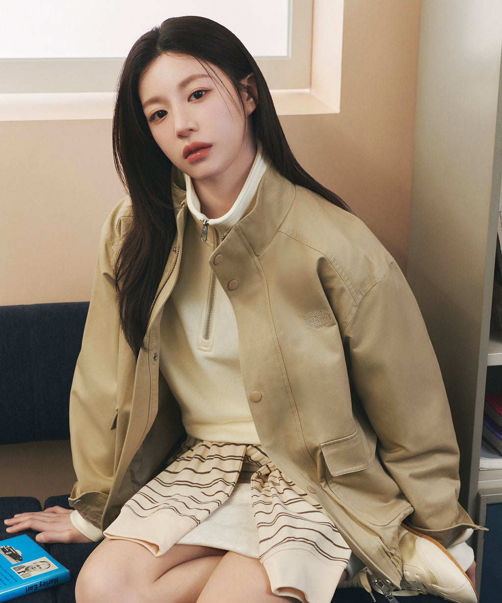 Marithe & Francois Girbaud - Basic Harrington Jacket (Beige) product image 2 | TRAB K-Fashion Australia