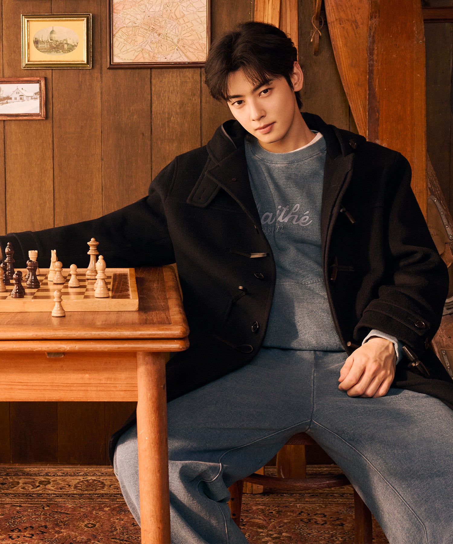 Marithe & Francois Girbaud - Long Duffle Coat (Dark Navy) product image 2 | TRAB K-Fashion Australia