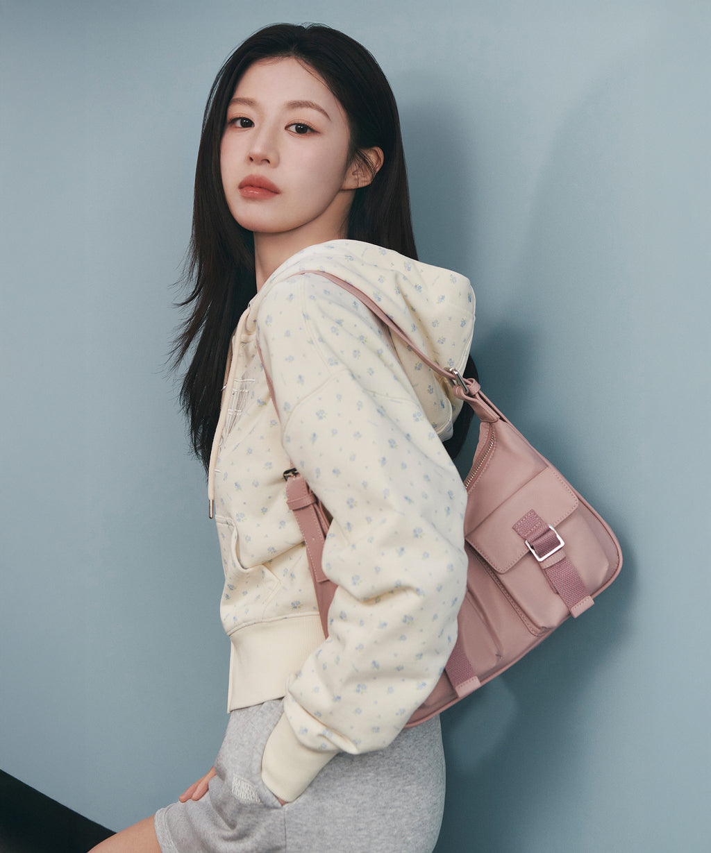Marithe & Francois Girbaud - Regular Logo 2way Hobo Bag (Pink) product image 2 | TRAB K-Fashion Australia
