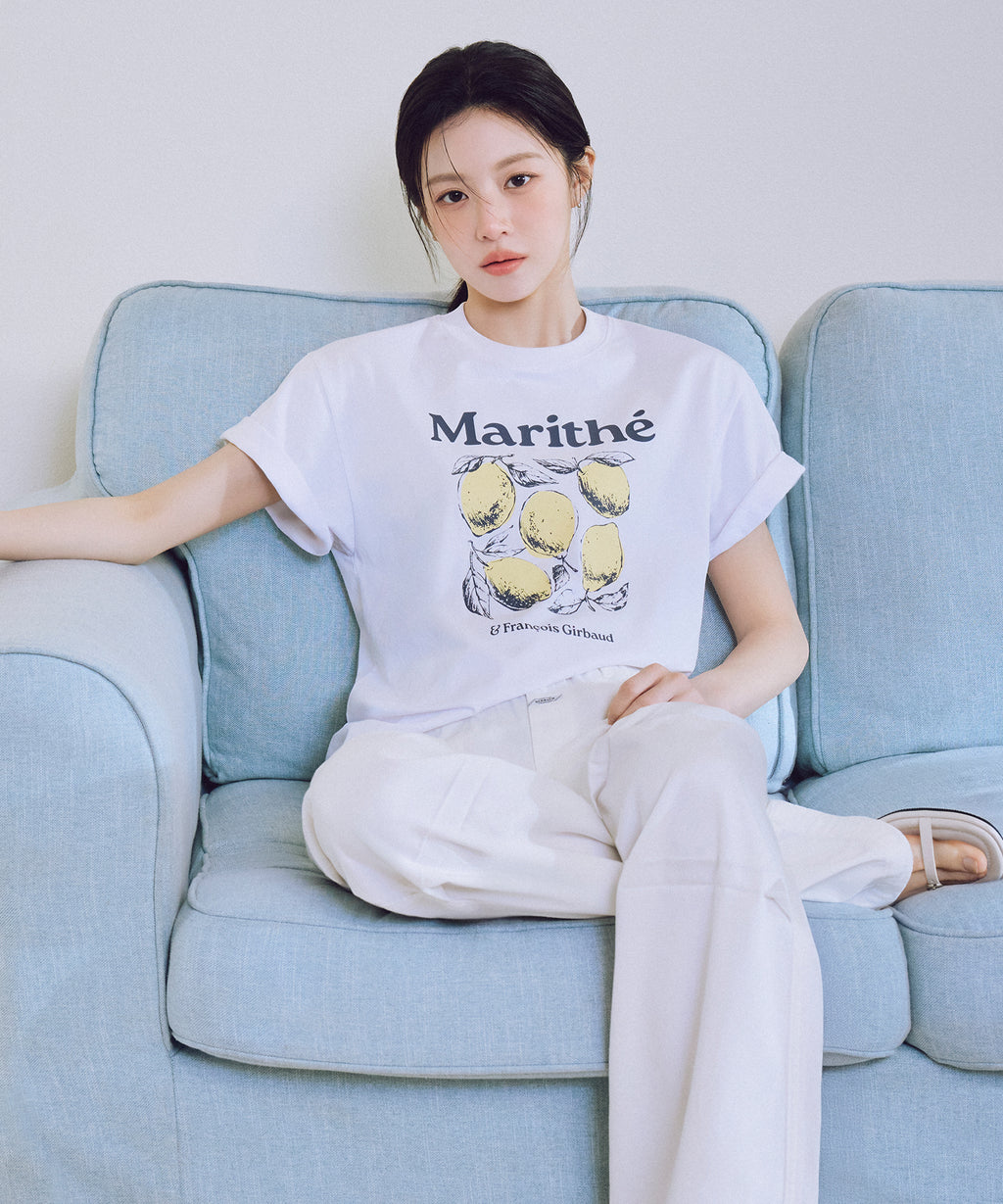 Marithe & Francois Girbaud - Aerocool Lemon Graphic Tee (White) product image 2 | TRAB K-Fashion Australia