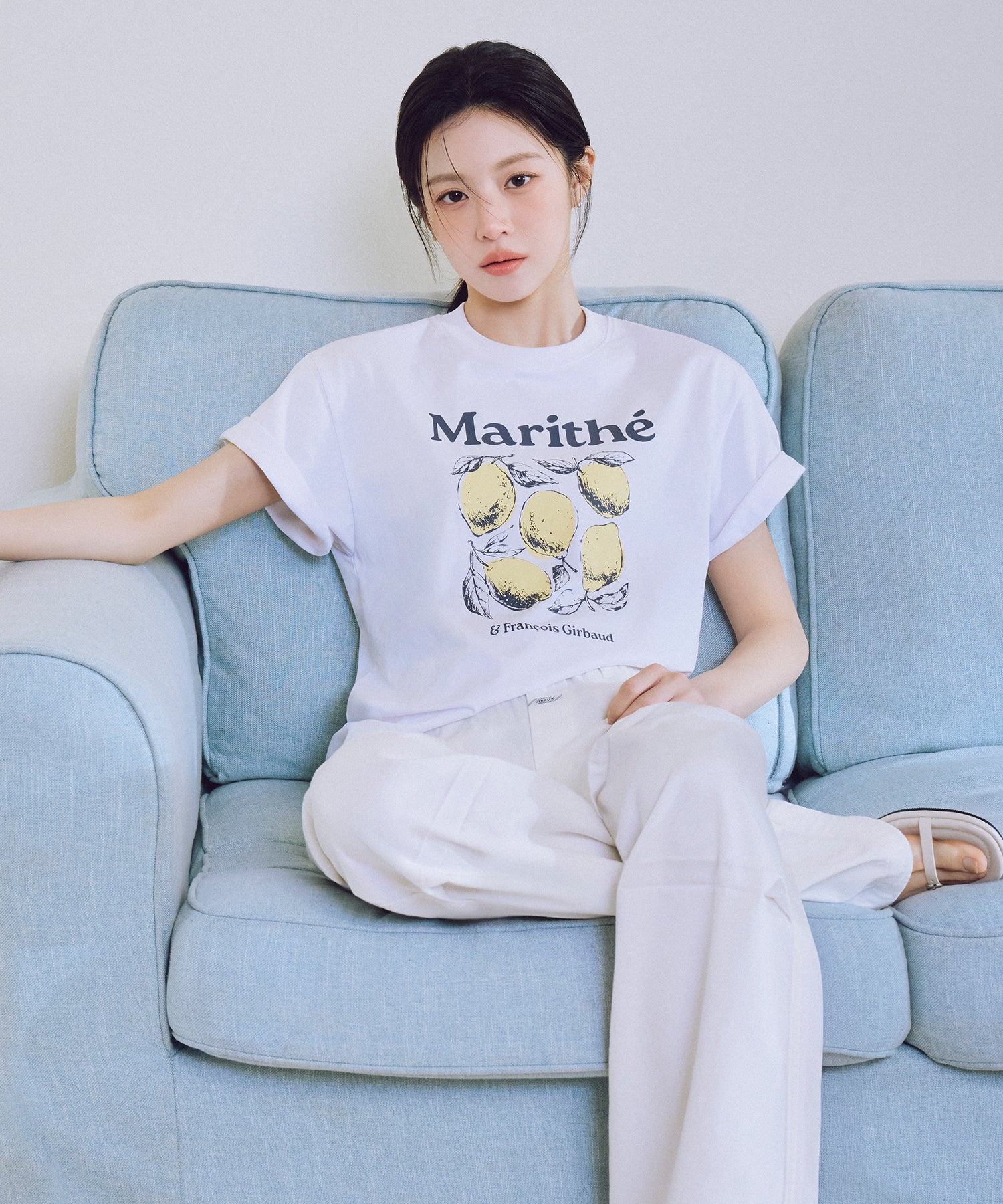 Marithe & Francois Girbaud - Aerocool Lemon Graphic Tee (White) product image 2 | TRAB K-Fashion Australia