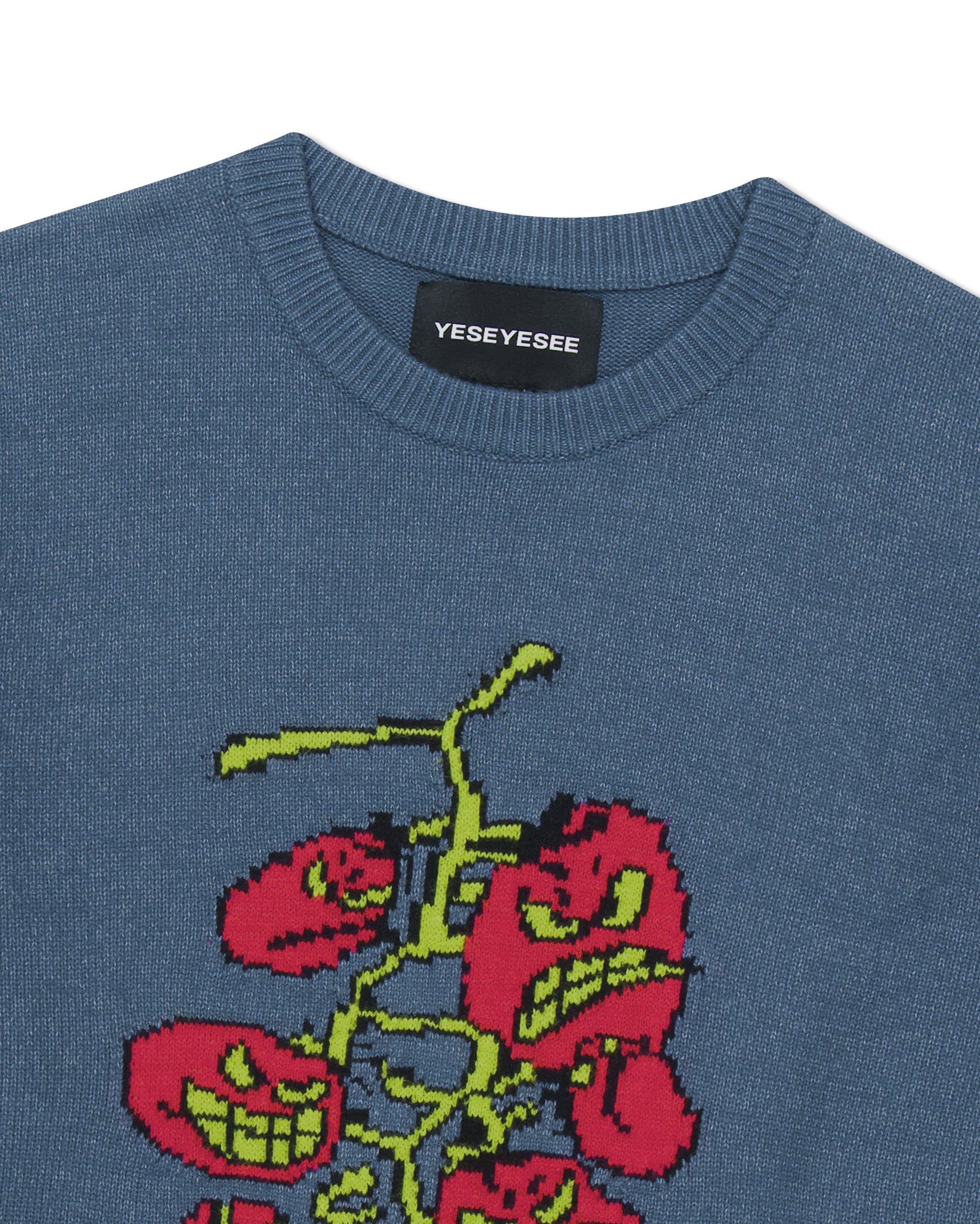 yeseyesee - Cherry Tomatoes Graphic Knit Pullover (Navy) product image 4 | TRAB K-Fashion Australia