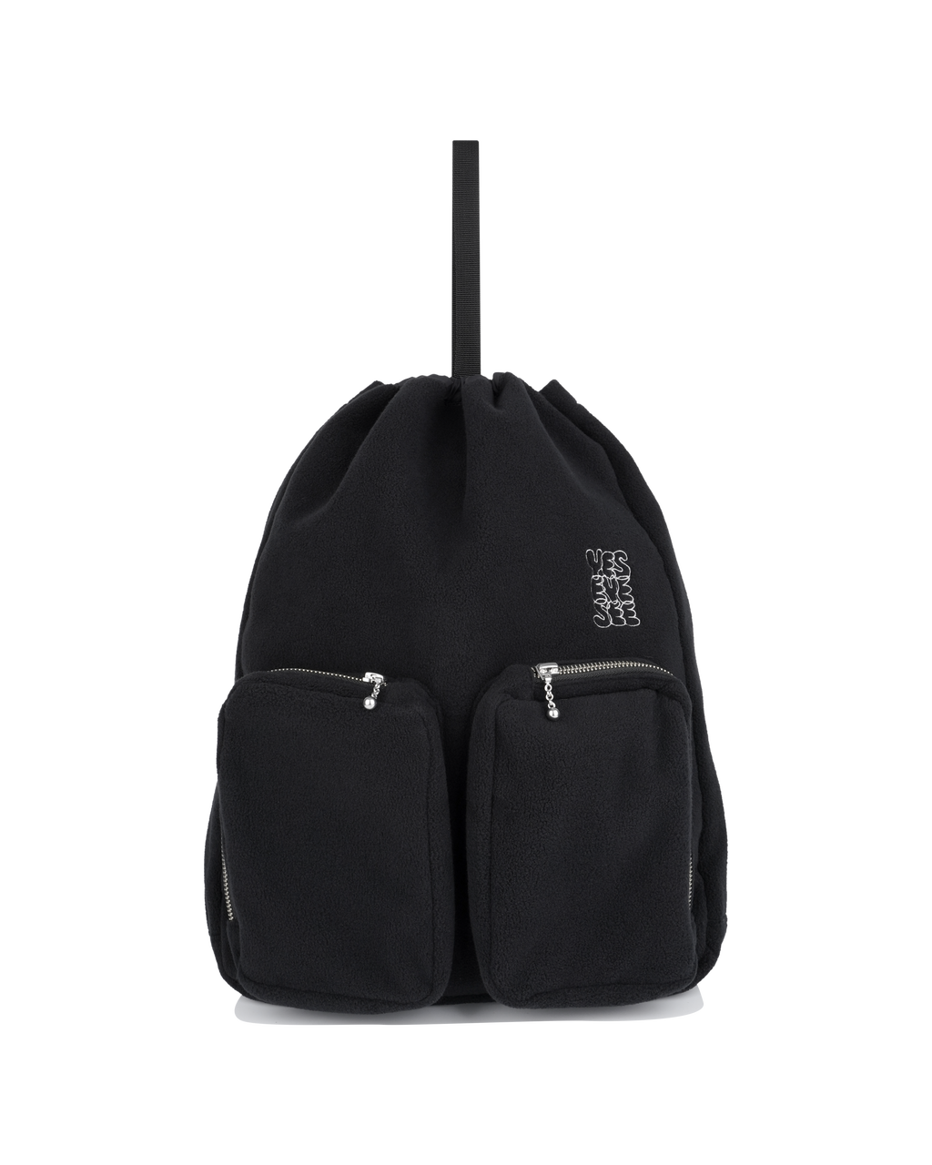 yeseyesee - Fleece Drawstring Sack (Black) product image 1 | TRAB K-Fashion Australia