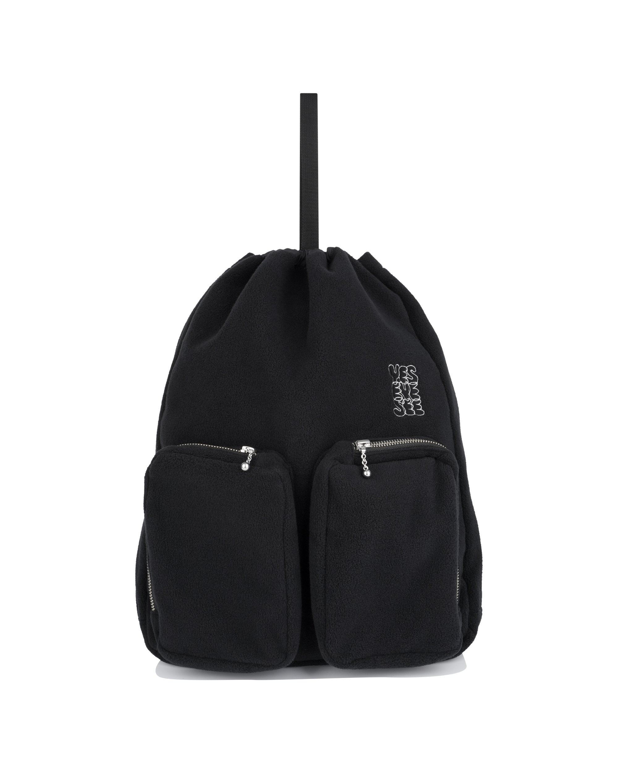 yeseyesee - Fleece Drawstring Sack (Black) product image 1 | TRAB K-Fashion Australia