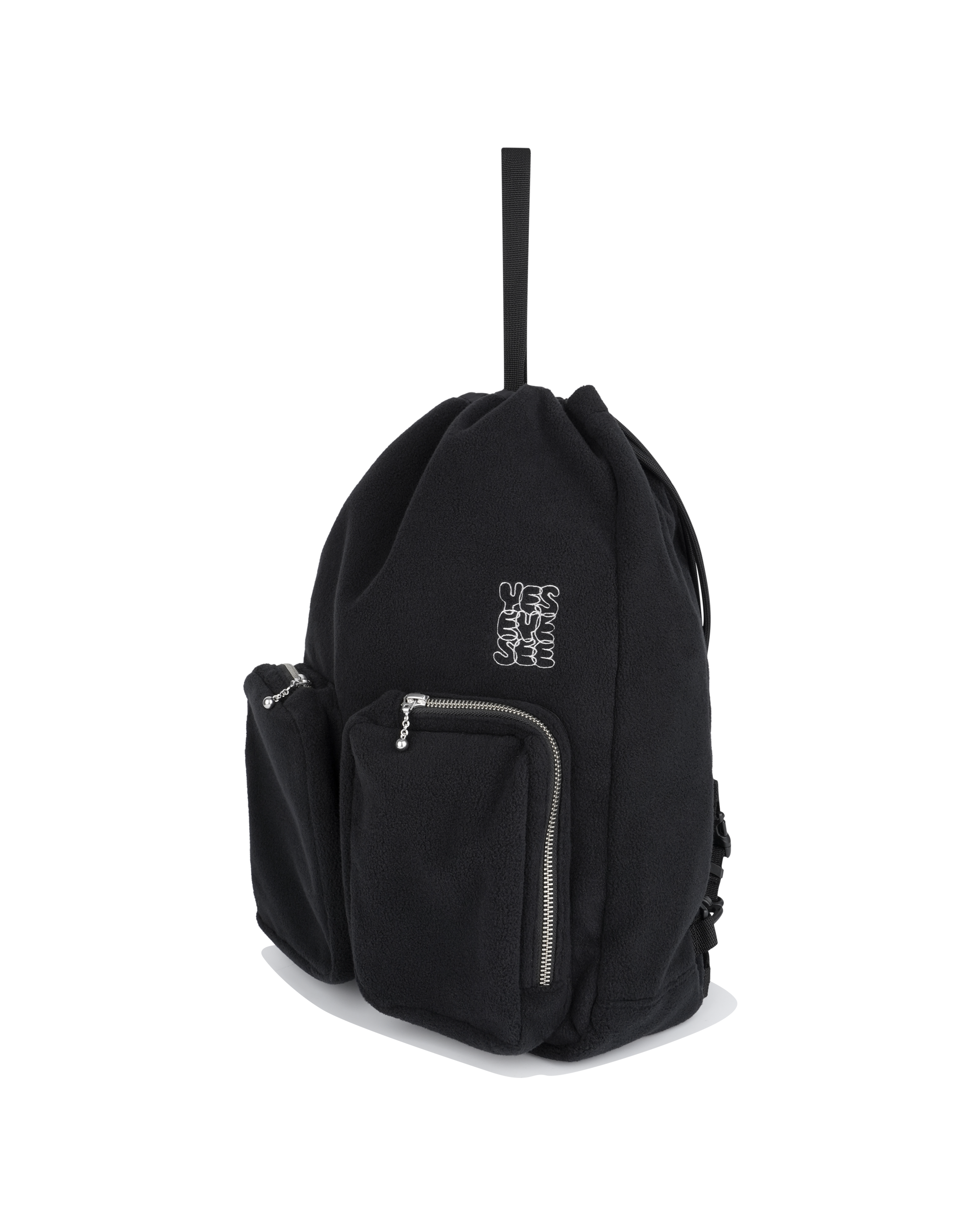 yeseyesee - Fleece Drawstring Sack (Black) product image 2 | TRAB K-Fashion Australia