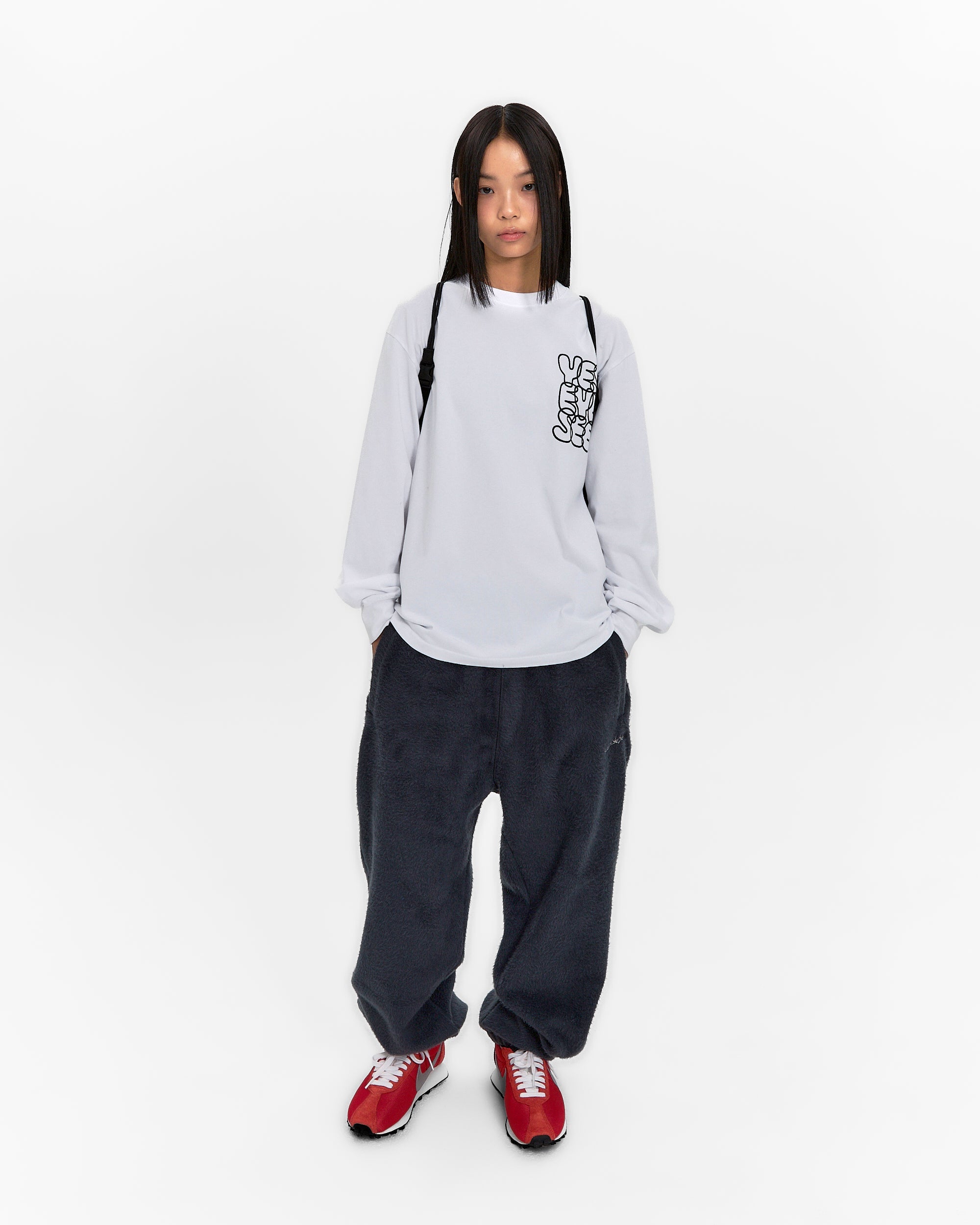yeseyesee - Fleece Drawstring Sack (Black) product image 8 | TRAB K-Fashion Australia