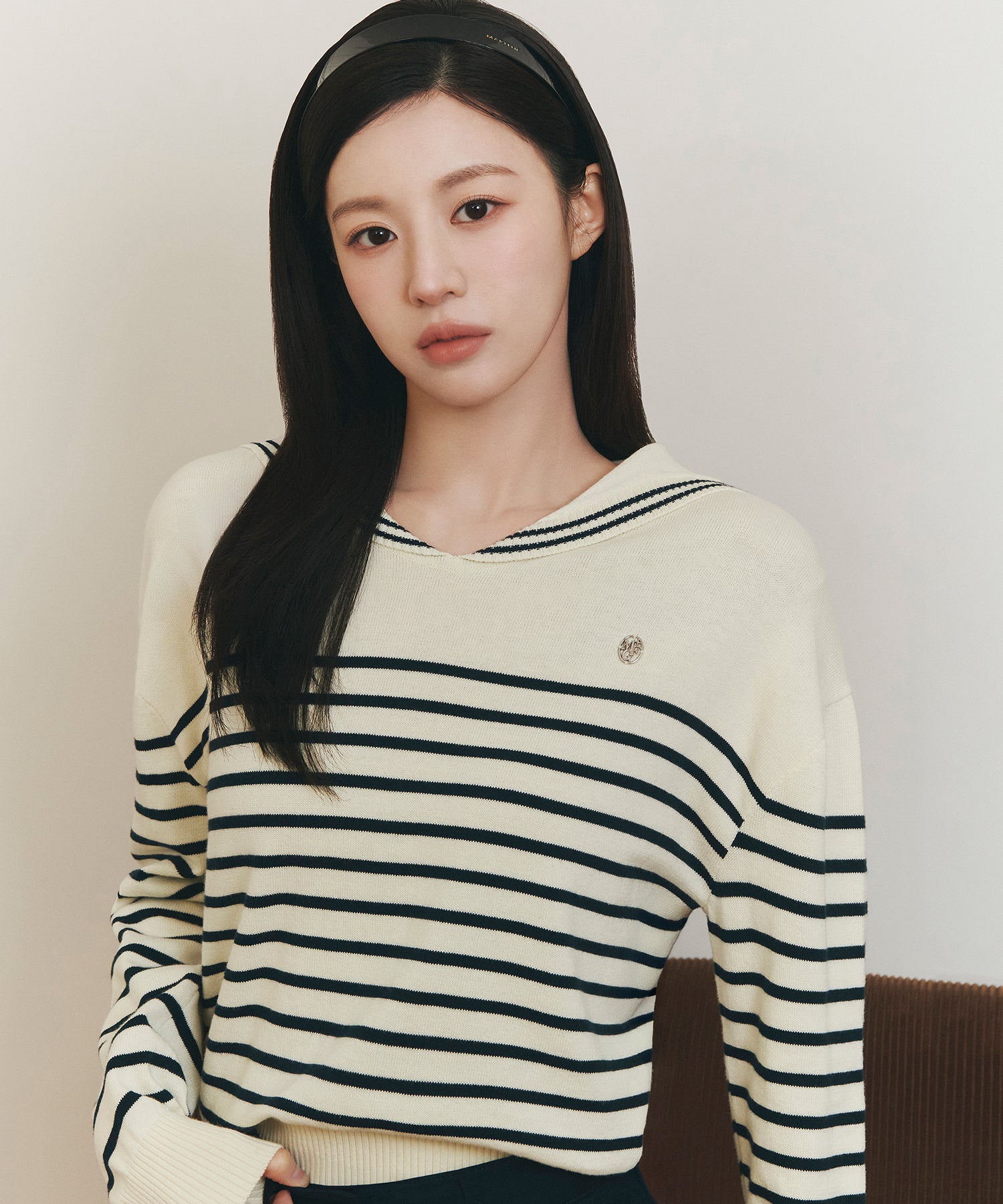 Marithe & Francois Girbaud - Sailor Knit Pullover (Ivory) product image 2 | TRAB K-Fashion Australia