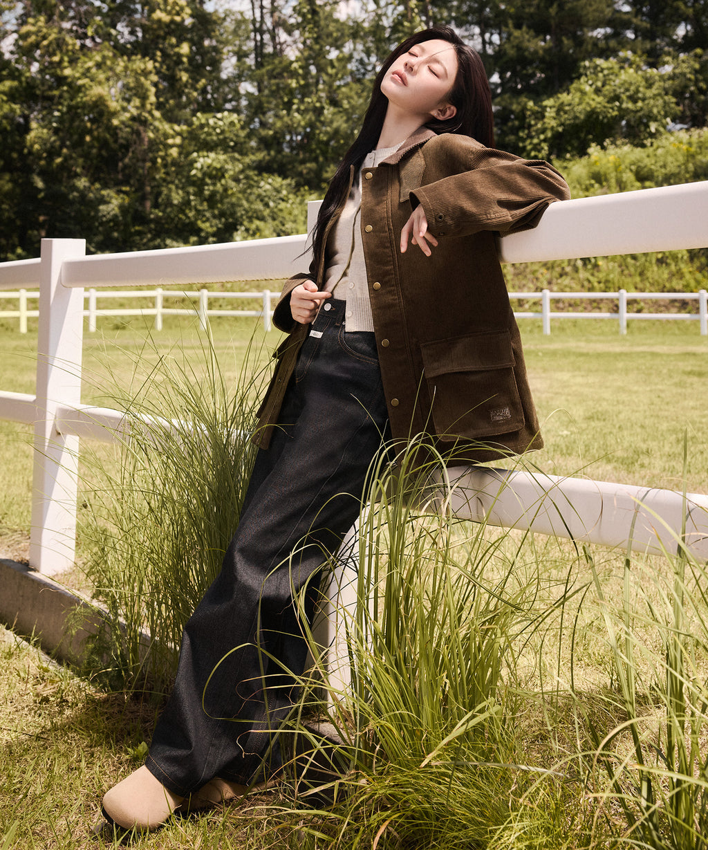 Marithe & Francois Girbaud - Corduroy Hunting Jacket (Khaki) product image 2 | TRAB K-Fashion Australia