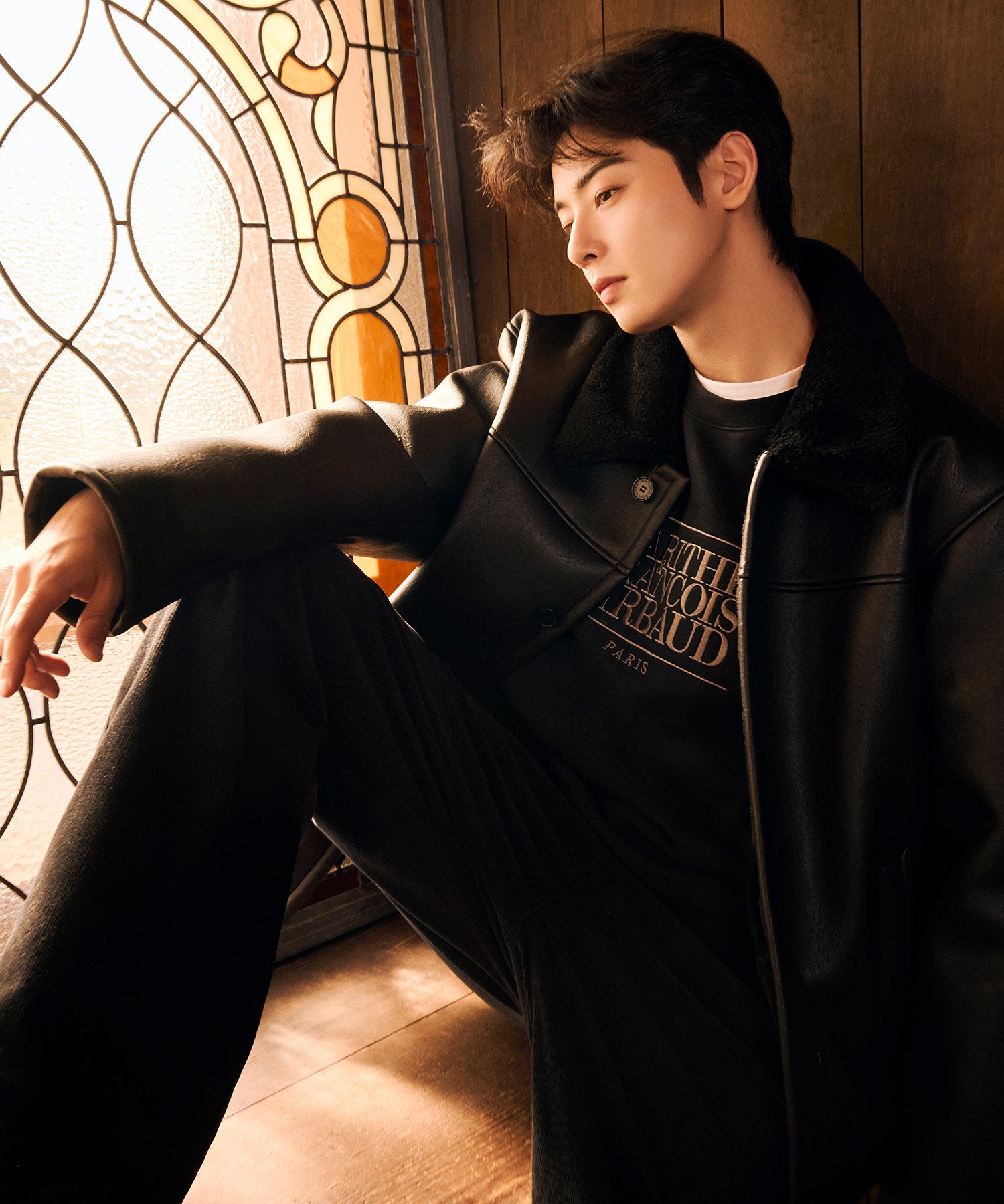 Marithe & Francois Girbaud - Faux Leather Over Fit Mustang Jacket (Black) product image 2 | TRAB K-Fashion Australia