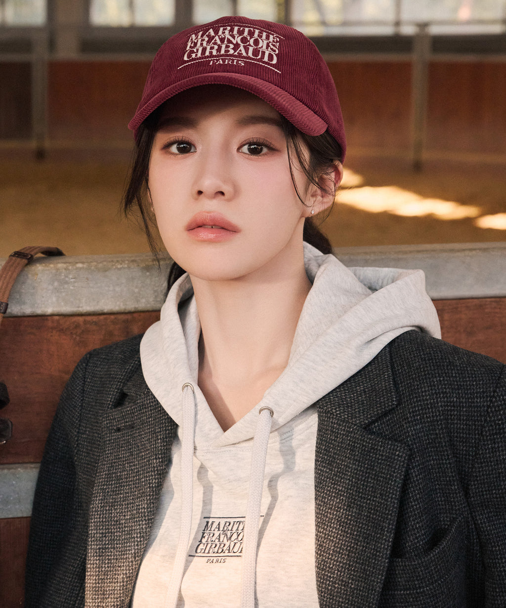 Marithe & Francois Girbaud - Small Classic Logo Crop Hoodie (Light Heather Gray) product image 2 | TRAB K-Fashion Australia