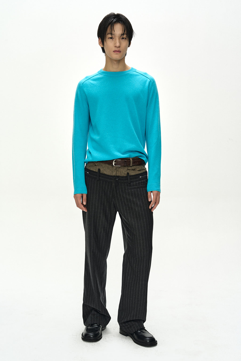 Andersson Bell - Shane Cashmere Crew-Neck Sweater (Blue) product image 2 | TRAB K-Fashion Australia