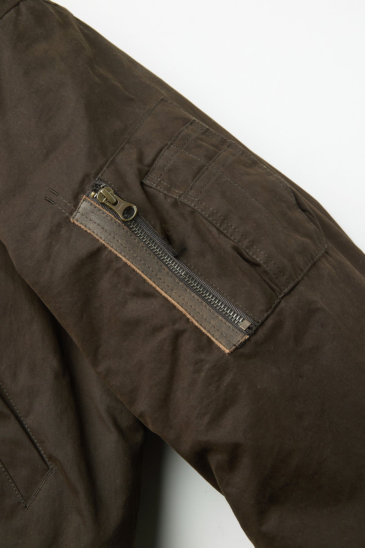 Coor - B-15 Leather Tab Sherpa Bomber (Khaki Brown) product image 6 | TRAB K-Fashion Australia