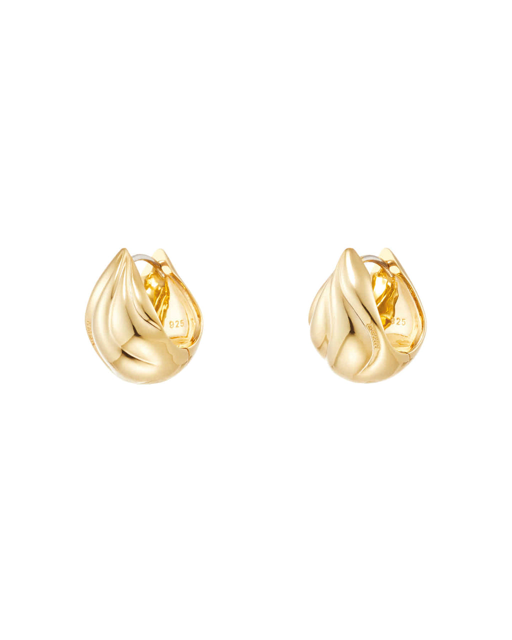 Numbering - Wavy Teardrop Hoop Earrings #7125 product image 5 | TRAB K-Fashion Australia