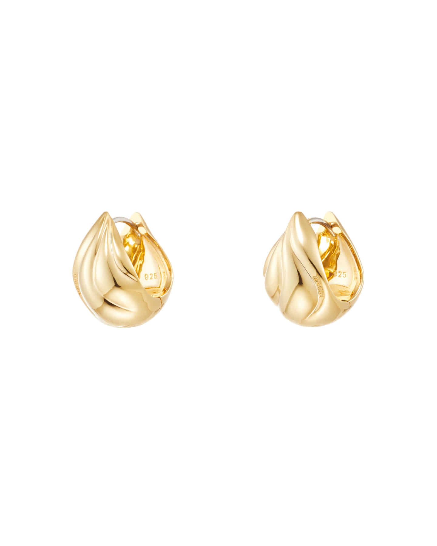 Numbering - Wavy Teardrop Hoop Earrings #7125 product image 5 | TRAB K-Fashion Australia