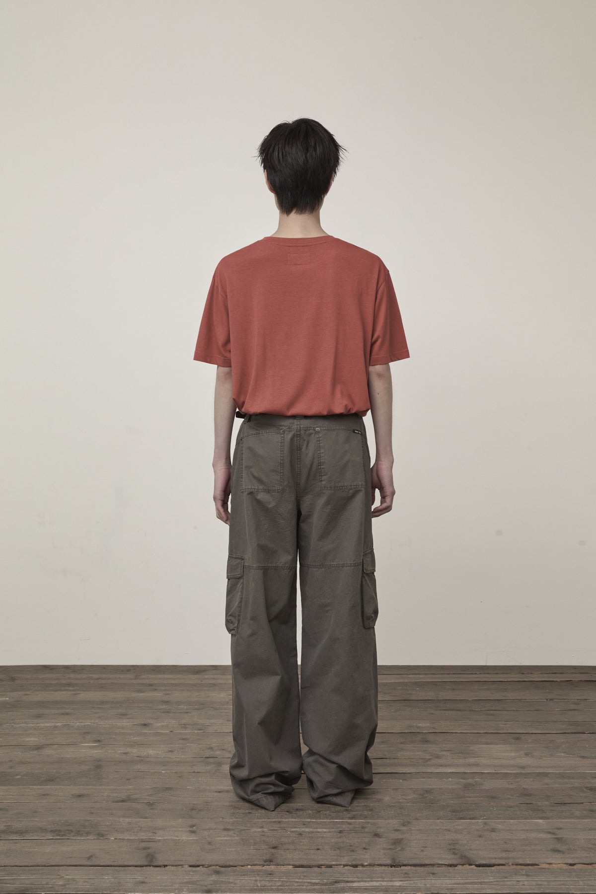 Matin Kim - Washed Wide Cargo Pants (Charcoal) product image 7 | TRAB K-Fashion Australia