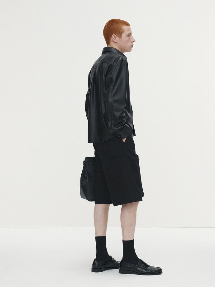 Tonywack - C/P Baggy Chino Bermuda (Black) product image 2 | TRAB K-Fashion Australia