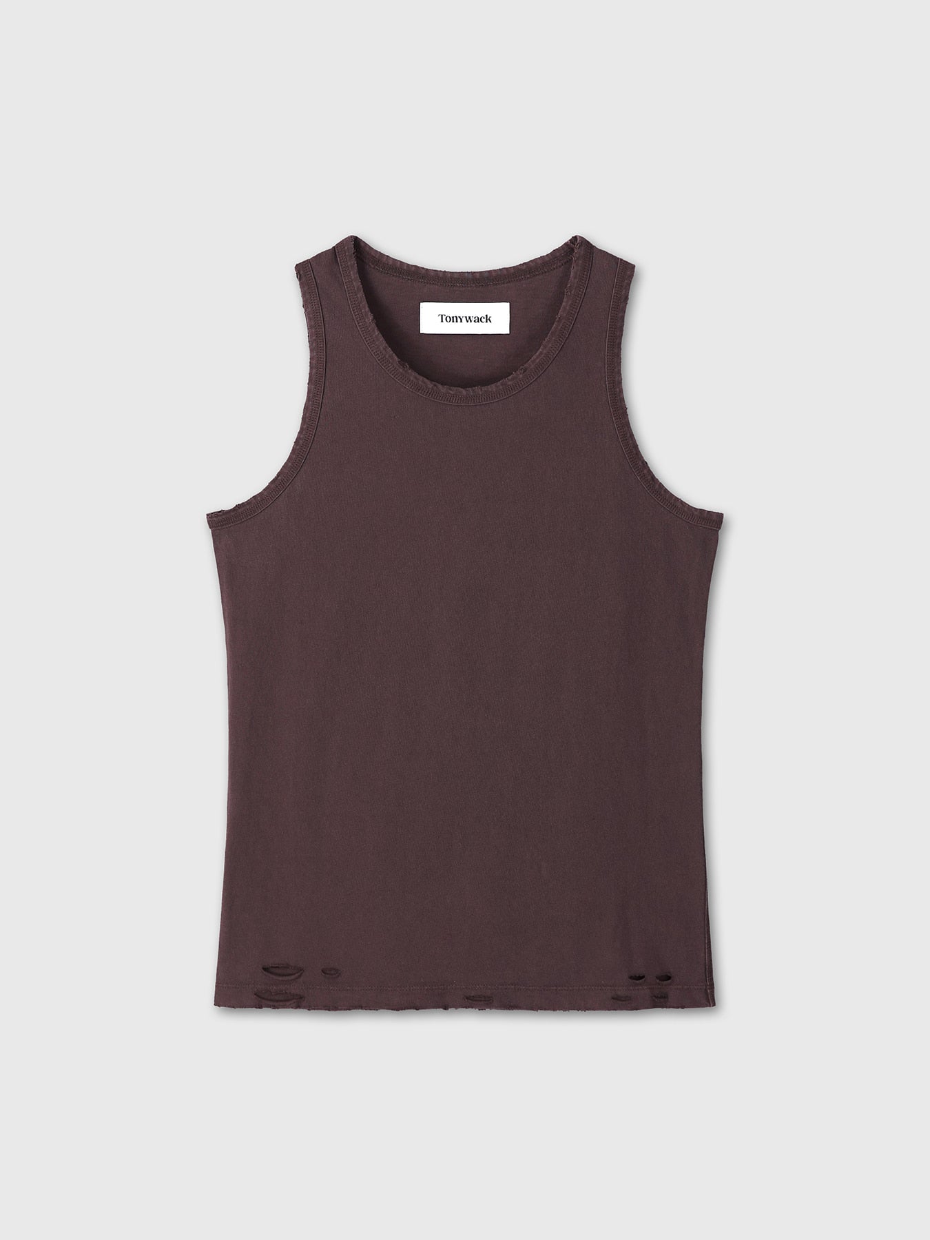 Tonywack - Hand-Distressed Regural Tank Top (Burnt Marron) product image 8 | TRAB K-Fashion Australia
