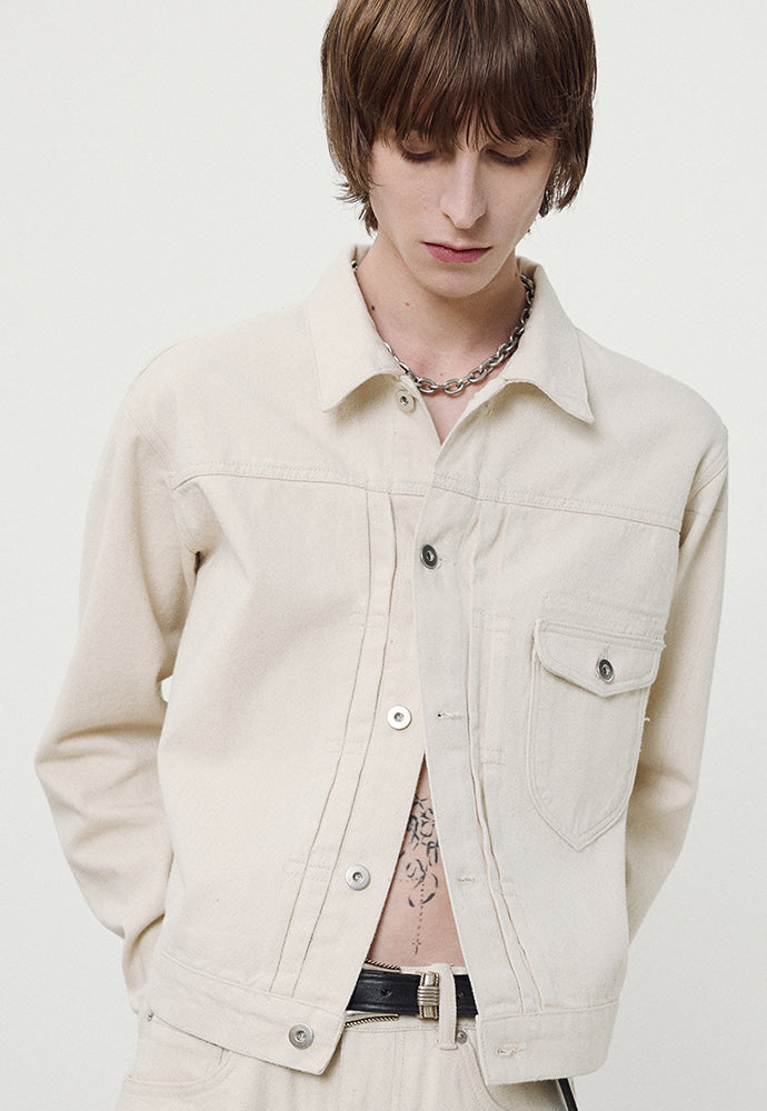 Tonywack - Denim Trucker Jacket 01 (Ecru) product image 5 | TRAB K-Fashion Australia