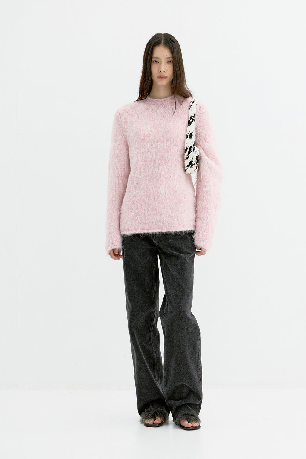 Coor - Fuzzy Oversized Knit (Pink) product image 2 | TRAB K-Fashion Australia